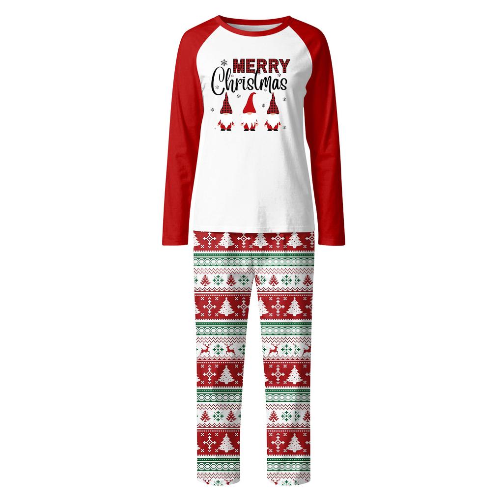 Family Matching Print Sets Pajamas Loungewear Outfits Family Matching Long Sleeve Tops+Pants Set