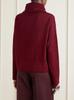 2026 Autumn/Winter Women's Vintage High Neck Drop Shoulder Loose Knit Sweater