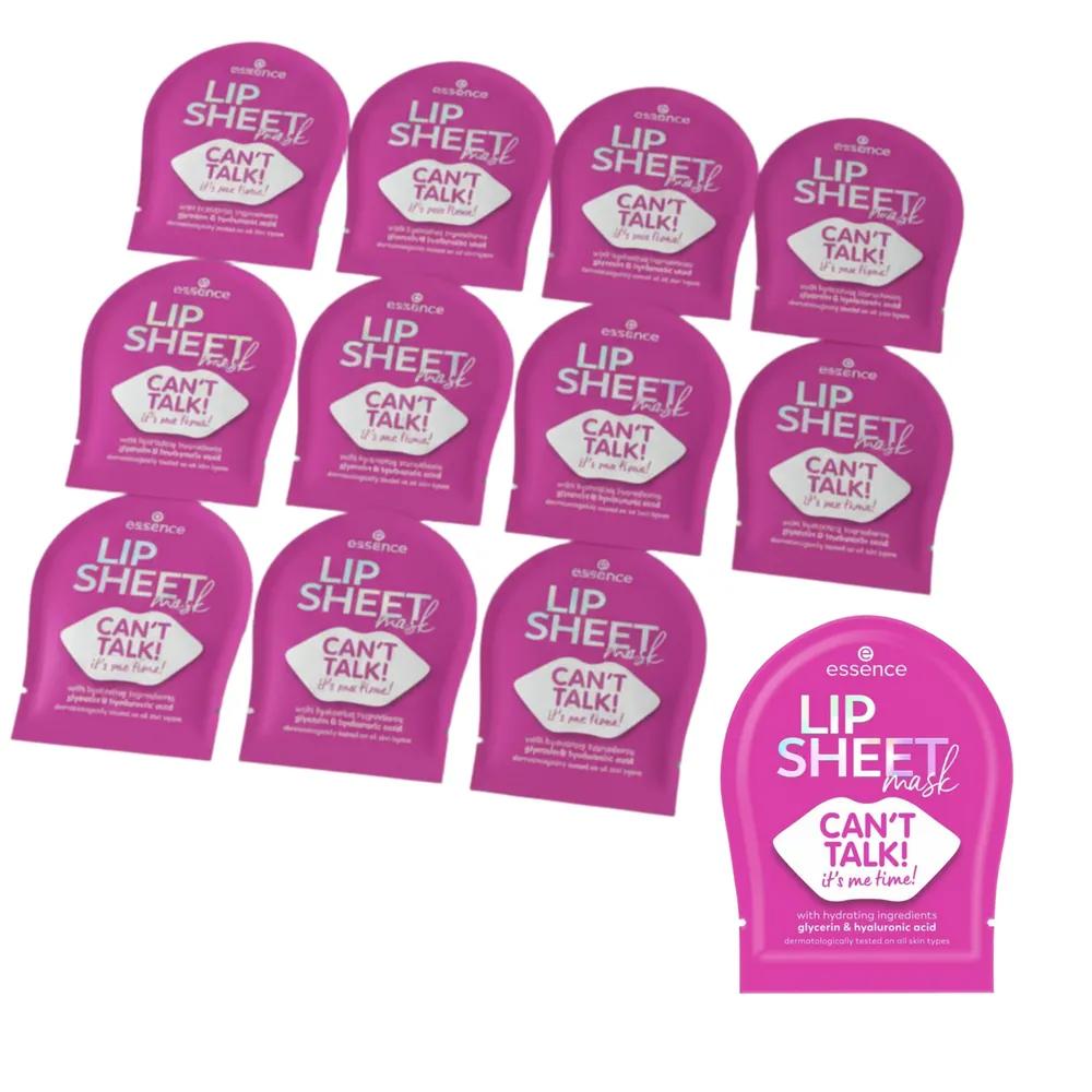 Essence Lip Mask Lip Pack Lip Sheet Set Hyaluronic Acid Moisturizing Lip Pack Germany 1 sheet, 12 pieces