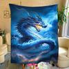 Blue Dragon Print Gift Blanket Home Decoration Gift Soft Flannel Blanket Nap Blanket Gift Blanket Source