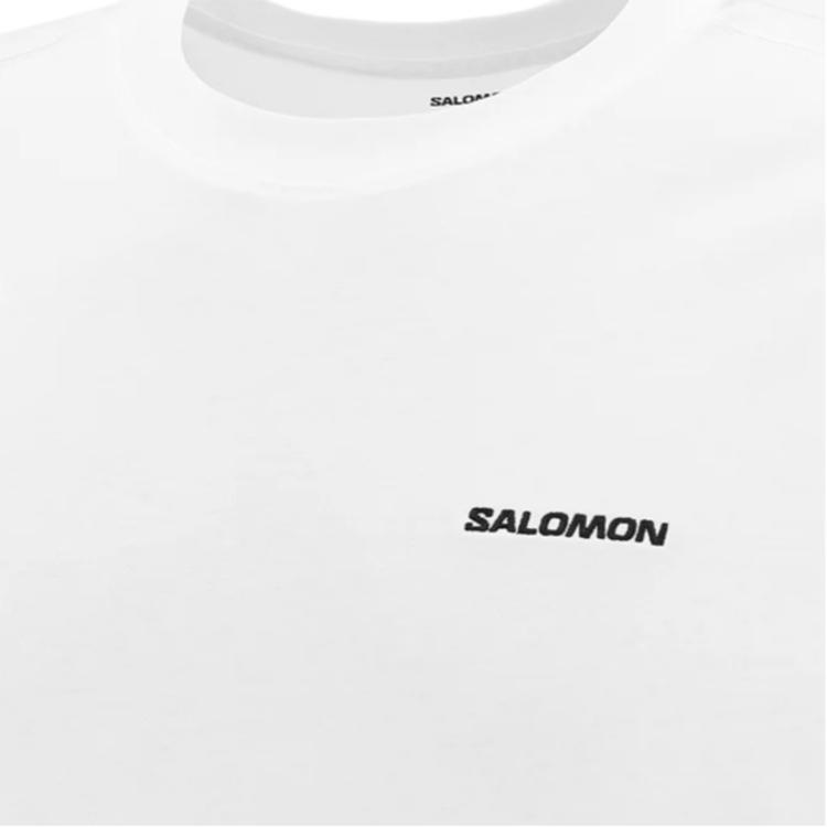 Salomon Soft Comfortable Breathable Short Sleeve T-Shirt Men Tops White C25274
