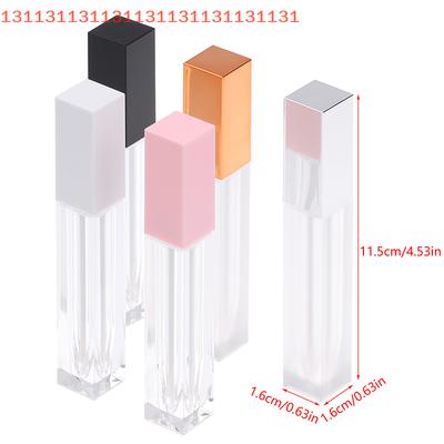 Cosmetic Sample Packing Container DIY Lipgloss Jars 7ml Square Lip Gloss Tubes Empty Refillable Liquid Lipstick Bottle
