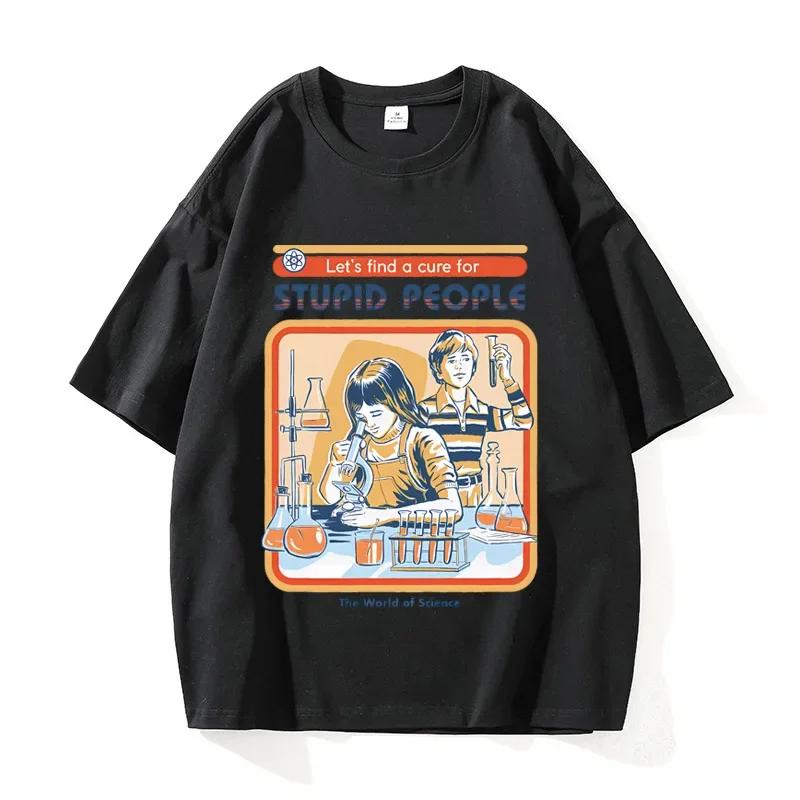

Casual Women TShirts Harajuku Casual Short Sleeve Cure for Stupid People Clothing Breathable Aesthetic Clothes Streetwear Tops 4XL