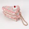 Borsa a tracolla a forma di cuore rosa chic per donna Dolce e alla moda con tracolla staccabile e chiusura a zip