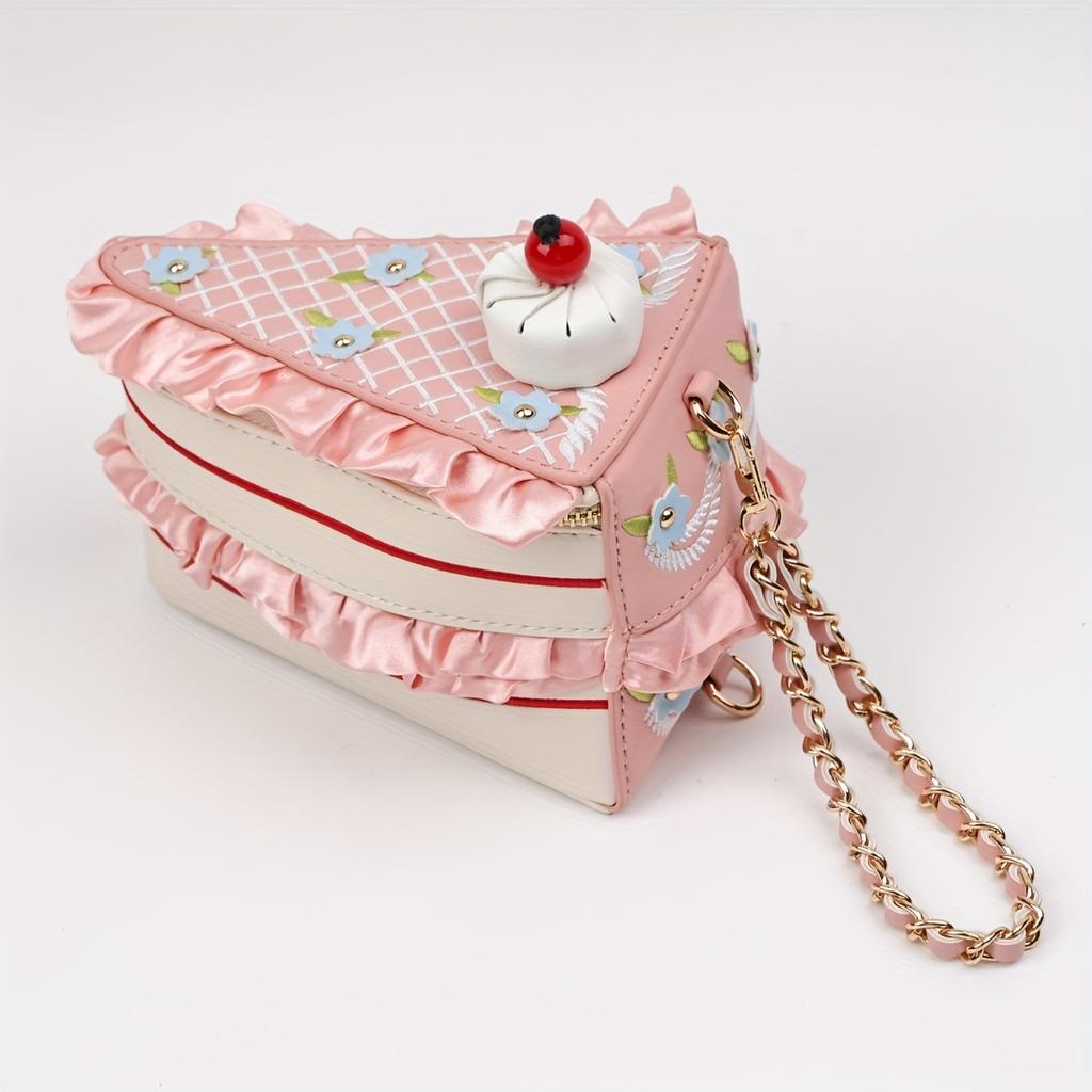 Borsa a tracolla a forma di cuore rosa chic per donna Dolce e alla moda con tracolla staccabile e chiusura a zip