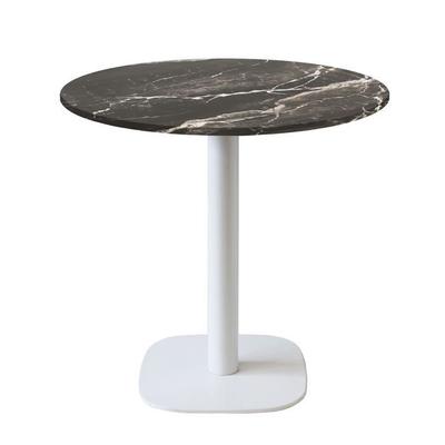 Round Table Ø 70 Cm - Model Round White Base Royal Marble