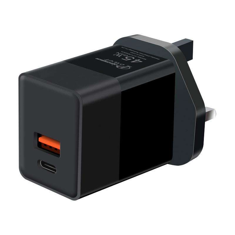 

GaN Зарядное устройство PD Британского стандарта Многопротокольная головка для быстрой зарядки Нитрид галлия PPS Быстрая зарядка Использует PD25W+QC18W одновременно