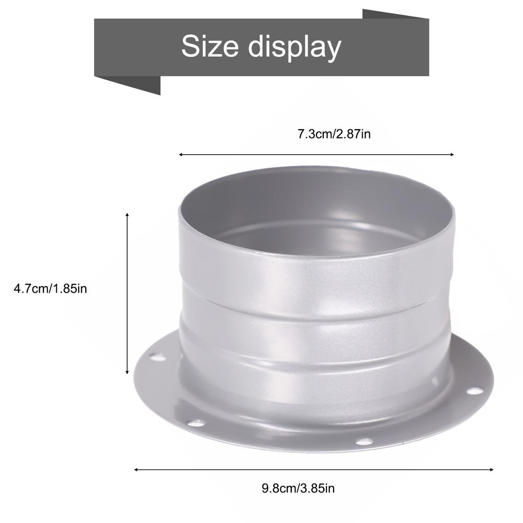 Adapter Flange Connection Flange Flange Adapter Galvanized Gray Metal Vent Pipe Wall 100mm 120mm 150mm 1pcs 200mm