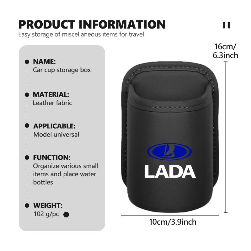 For Lada Car Travel Cup Storage Box Spill Proof Universal Organizer Niva Vesta 4X4 Samara Kalina Largus Priora Granta SS14