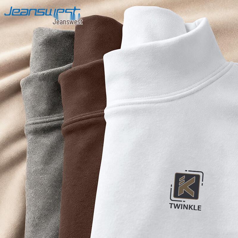 Jeanswest Men s Thermal Stand Collar Fleece T-Shirt 3XL