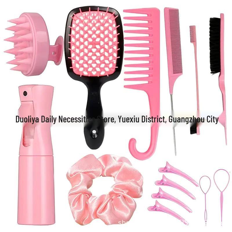 Bestseller Haarstyling-Set: Toupierbürste, Balayage-Kamm, Sprühflasche mit kontinuierlichem Sprühstoß, Werkzeug für Haarverlängerungsnadel