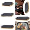BBQ Grilling Pan with Wooden Base for Vegetables And Steak Frying