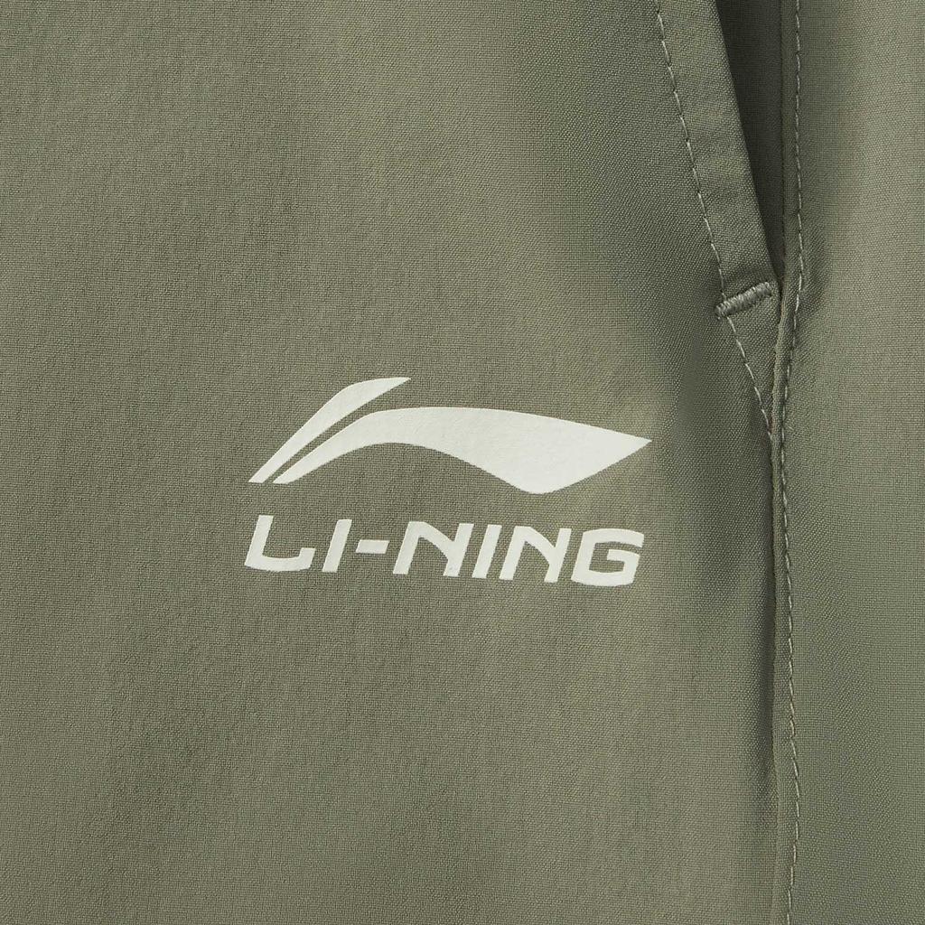 Li Ning Fitness Series Solid Color Mid Waist Comfortable Versatile Breathable Straight Leg Sports Long Pants Women pants Tea-Green AYKV226-5