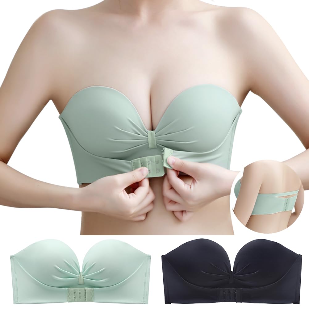 

Strapless of Multiple in Beautiful and Tube High Wireless Bra Bust Enhancement Black [APIKIE] Bra, Stringless, [Favorite Dancers, Non-Slip Material]