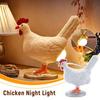 Funny Chicken LED Night Light Simulated Animal Funny Easter Home Decor Easter Novelty Party Ornaments Chick Lamp Children's Gift