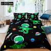 Astronaut Duvet Cover Set Cartoon Space Astronaut Decor Bedding Set Soft Breathable Comforter Cover With Pillowcase With Zipper