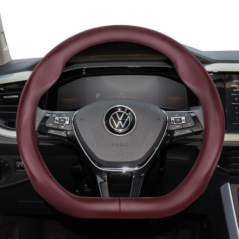Für Volkswagen Runde D-förmige Lenkradabdeckung VW Polo Golf 4 5 6 7 Up Gol Passat B8 B7 CC Touran Tiguan T-Roc Touareg ID3