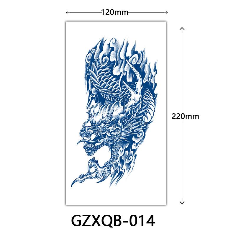 Herbal Half Arm Tattoo Stickers, Big Arm Juice Semi-Permanent Tattoo Stickers, Sweatproof Tattoo