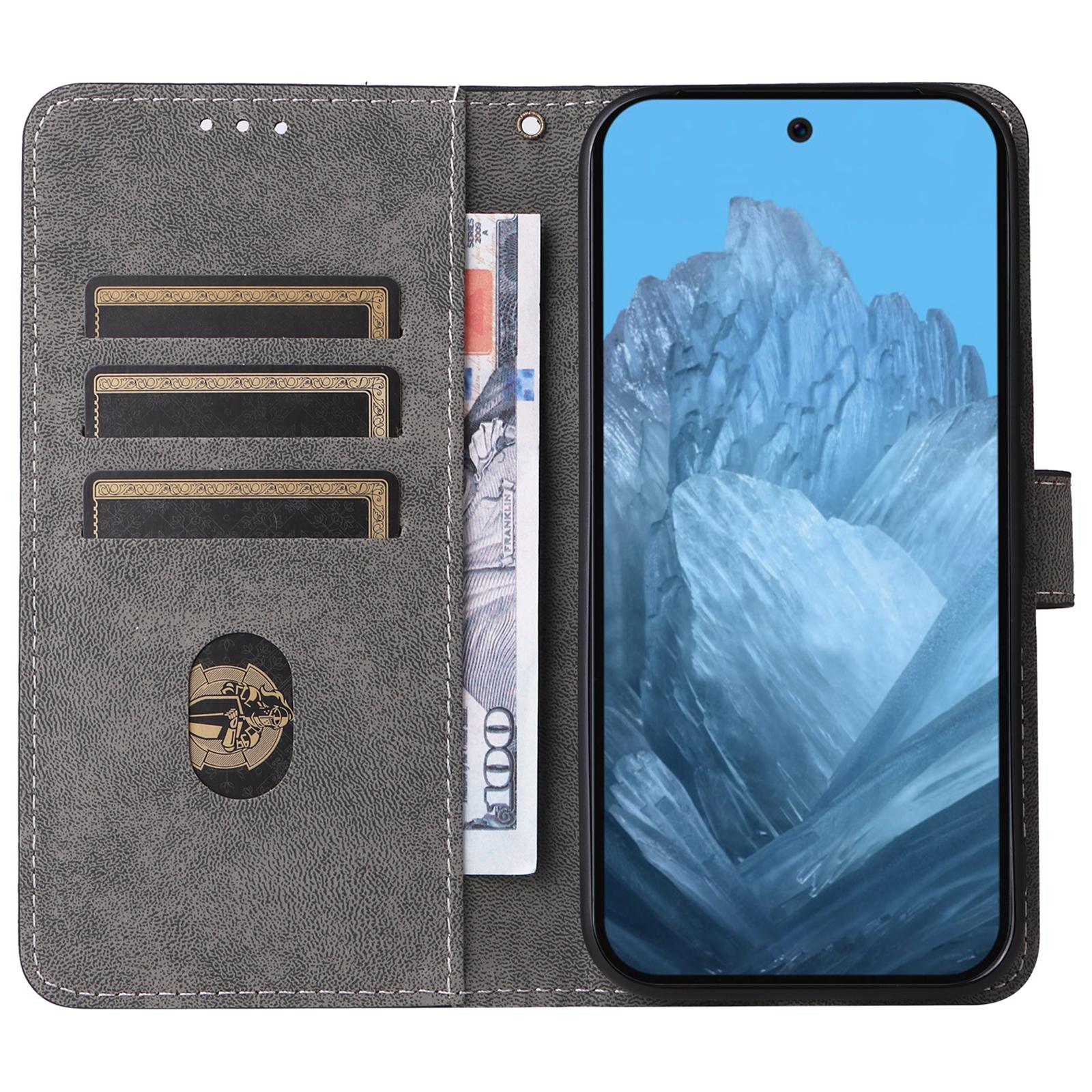 

For Google Pixel 9 Pro XL Case RFID Blocking Wallet Flip PU Leather Cover Purple