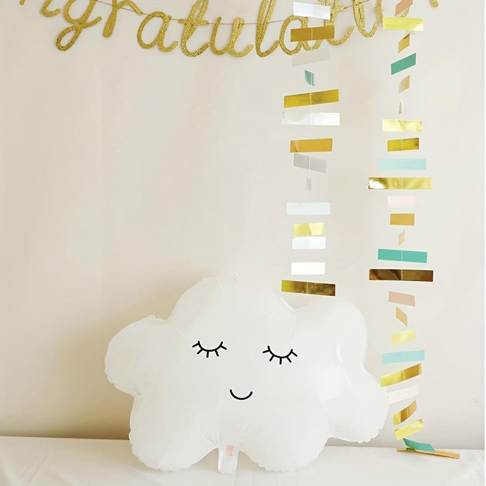 5PCS White Rainbow Cloud Sun Moon Theme Aluminum Foil Balloon Birthday Party Wedding Decoration Aluminum Foil Ballon Baby Shower