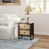Industrial-Natural Bedside Table - Brown