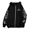 Women's Casual Fashion Printed Long Sleeve Zipper Hooded Sweatshirt