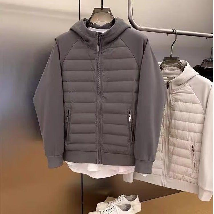 

Мужская хлопковая куртка на флисовой подкладке: Повседневное свитшот с цветными вставками для пар 2XL [fit for 135-150 jin]