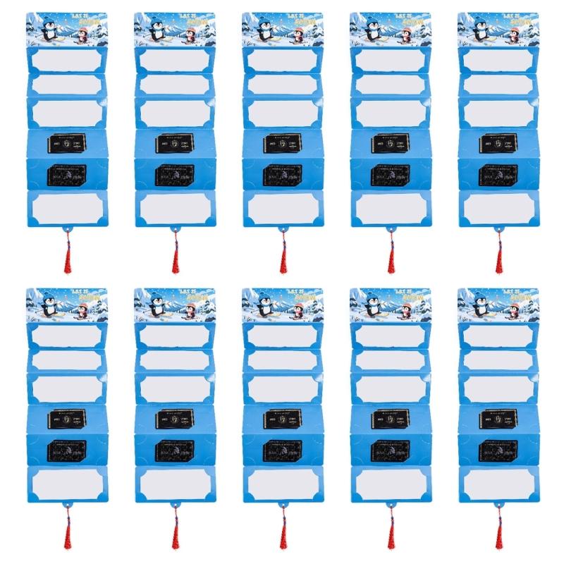 Festival Santa Design 10 Compartment Cash Envelopes Holiday Gift Box Durable Paper Christmas Party Essential