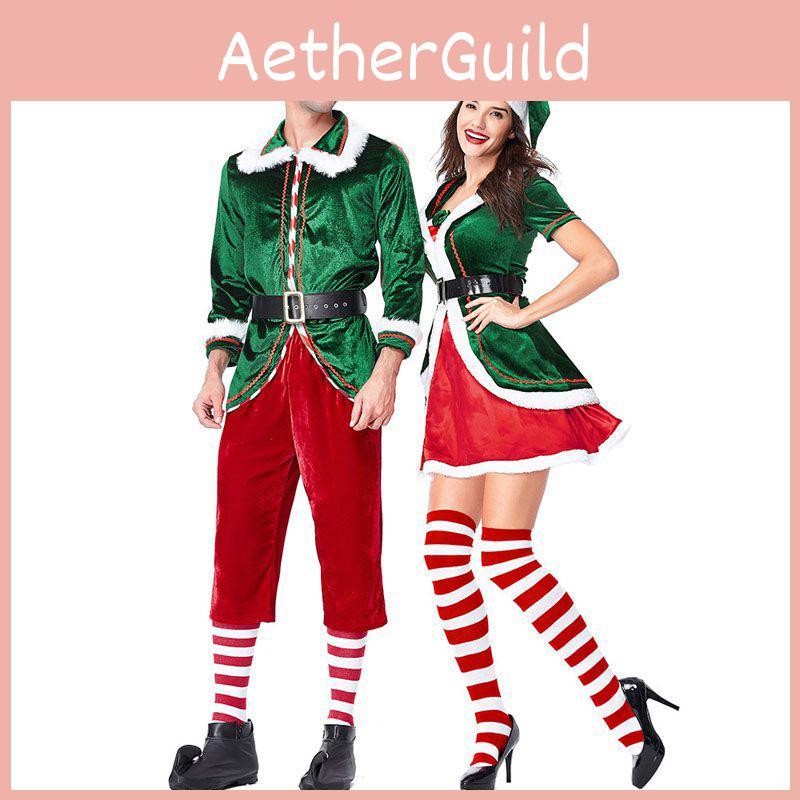 High Quality Elf Cosplay Outfit For Couples Ideal For Christmas Celebrations