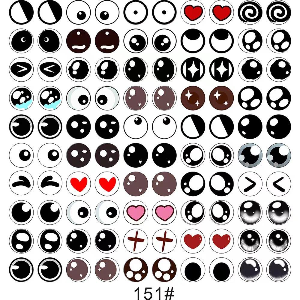 50Pcs 681012Mm Doll Glass Eye Round Dragon Cat Eyes In Pairs Flatback Cabochons Decoration Keychain Diy Accessories
