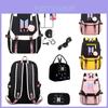 Mochila Bts Fofa de Tecido Oxford com Carregamento USB Ideal para Estudantes do Ensino Fundamental e Médio Capacidade 20-35l