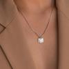 EManco Initial Letter Necklace Stainless Steel Engraved Alphabet Charm Pendant Accessories Women's Jewelry