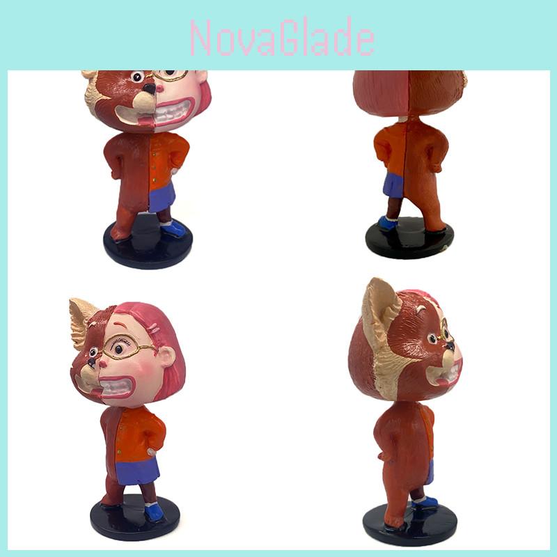 Turning Red Bobblehead Doll Toy For Dashboard Decoration High Quality Resin Material