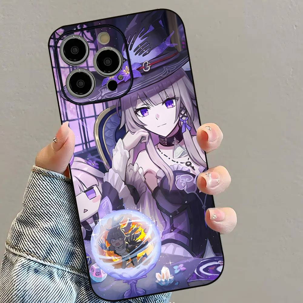 C-Castorice Cute Anime Girl Phone Case For iPhone 16 15 14 13 12 11 PRO MAX PLUS Mini TPU Soft To Skin-friendly Case