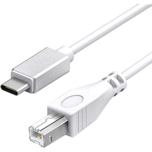 

AMIUKON USB Type C Printer Cable, MIDI Cable, Scanner Cable, Heavy-Duty, Compatible with Audio DACs, Mixers, Digital Pianos, DJ Controllers, Fax Machi