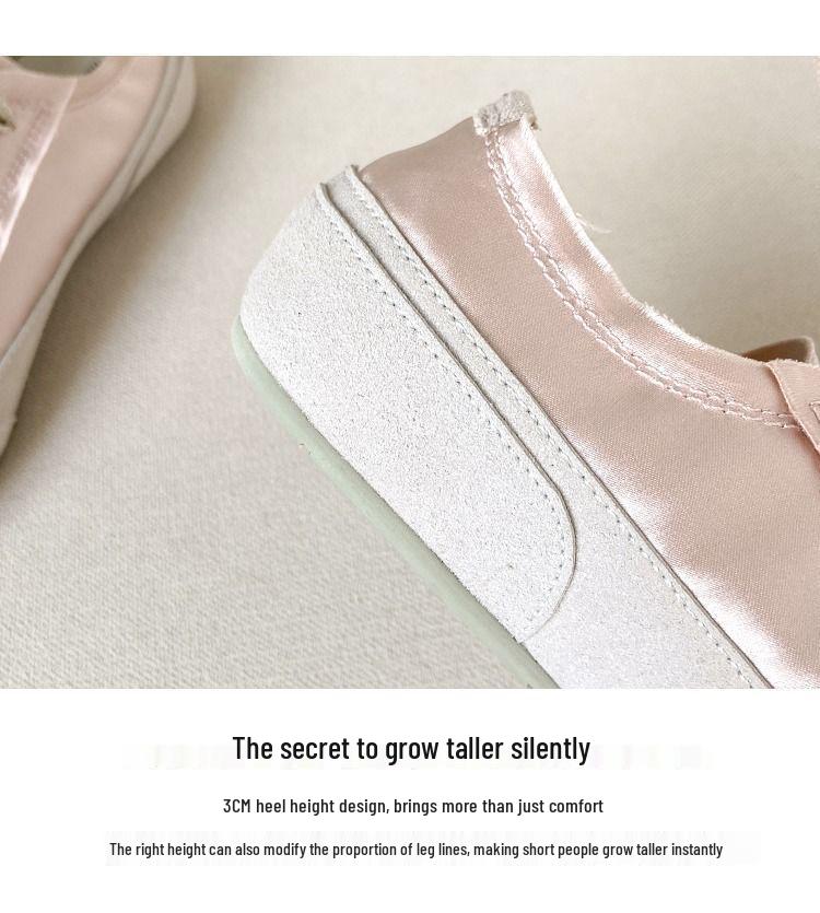 2025 Seide Spanische Nische Damen Flache Weiße Canvas-Schuhe für Frühling/Herbst - Lässiger, Sportlicher Stil