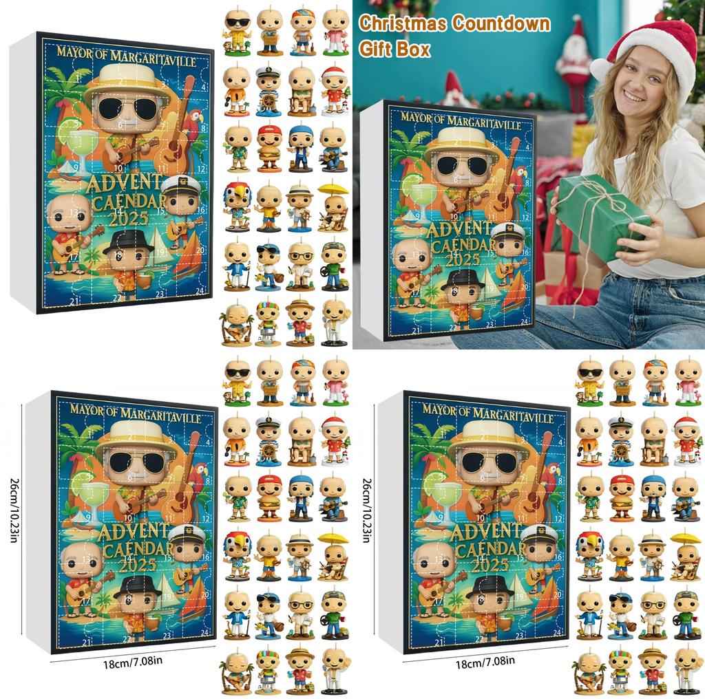 Elvis Presley Juletrepyntsett Med Akrylfigurer For Juledekorasjon Og Gavegiving