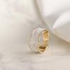 New Trendy Enamel Color Double Oil Drip Open Rings for Women Girls Luxury Irregular Adjustable Finger Ring Wedding Jewelry Gift