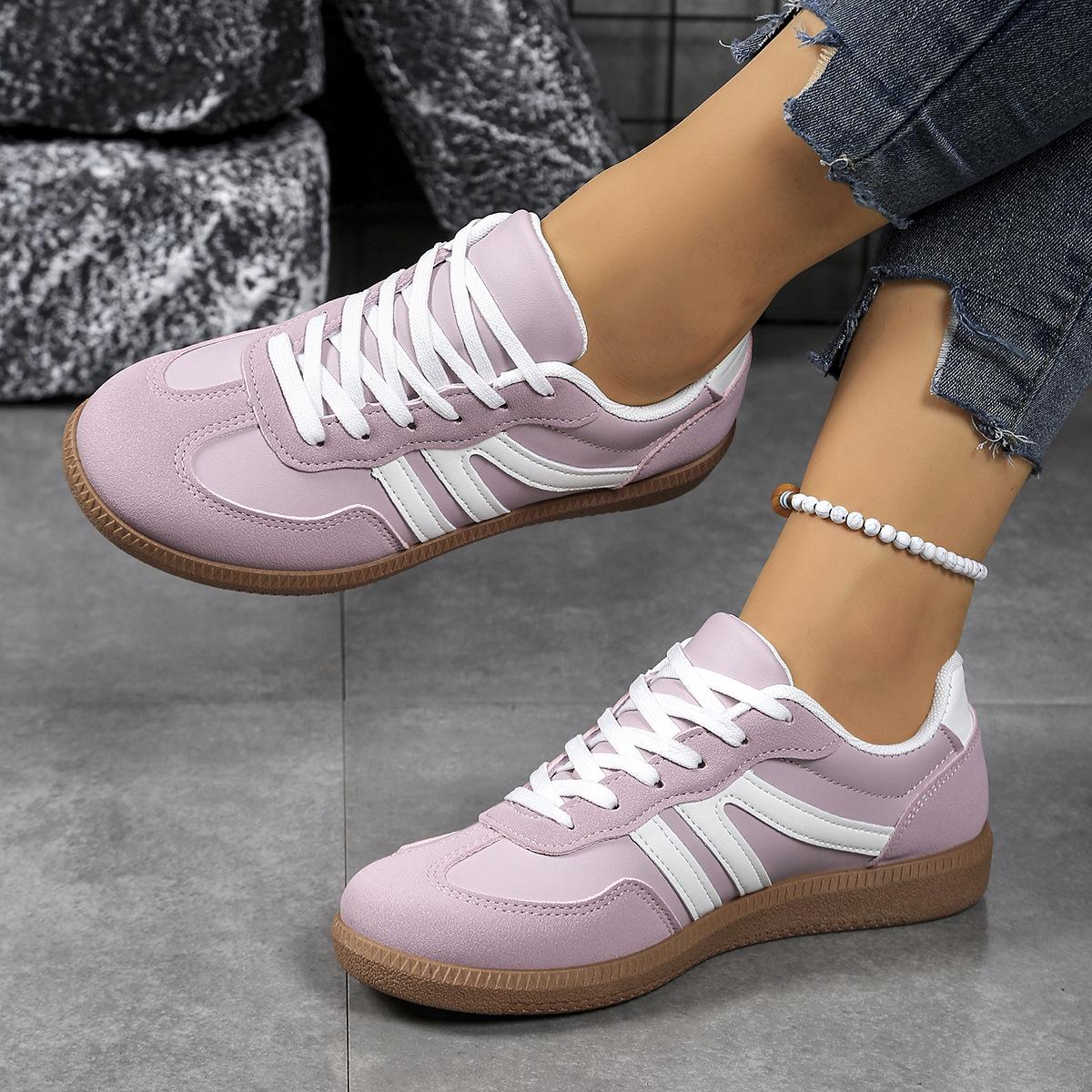 

Женские кроссовки больших размеров в стиле ретро с цветными блоками, немецкие кроссовки 2025 41 фиолетовый