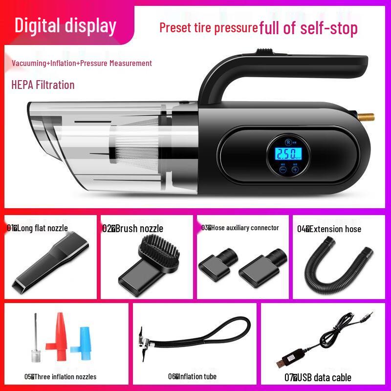 Bedory 4-in-1 Car Air Pump & Wireless Vacuum Cleaner