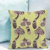 Bed Pillowcases for Pillows Fluorescent Mushroom Cushions Double-sided Printing Pillowcase 45*45 Cushion Covers 45x45 Cover Sofa