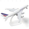 QIYUMOKE A380 France 1/300 Diecast Metal Airplane Model - A380 Sky Jumbo A380 Model Airplane with Stand (7.5" Long) for Aviation Enthusiast Gift or Di
