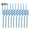 Creative Plastic Straws 10PCS Spiral Straws, Colorful Twisted Translucent Drinking Food-Grade Party PETG Reusable Drink Accessories for Cocktails