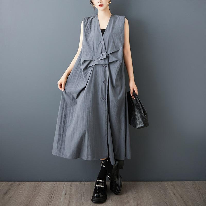 Sleeveless Plus Size Vintage New In Dresses for Women Casual Loose Long Summer Dress