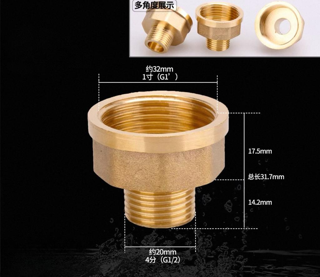 1/2" 3/4" BSP Female Male Thread Tee Type Reducing Copper Elbow Butt Joint Adapter Adapter Coupler Water Pipe Plumbing Fittings
