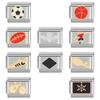 Sports Series Italian Charm Stainless Steel Bracelet 9mm Diy American Football Soccer Basketball
