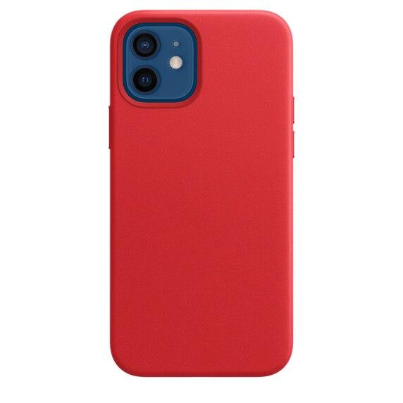 

Кожаный чехол для iPhone 14 13 12 Pro Max Mini с магнитным чехлом Magsafing, чехол для iPhone 13 Pro Max Cover For iPhone 12 12Pro красный