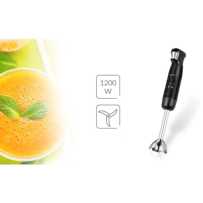 Set Mixeur Plongeant Hachoir Multi-usages, Fouet, Vitesse Ajust Acier Inoxydable MPM MBL-29/C 1200W Noir 01320
