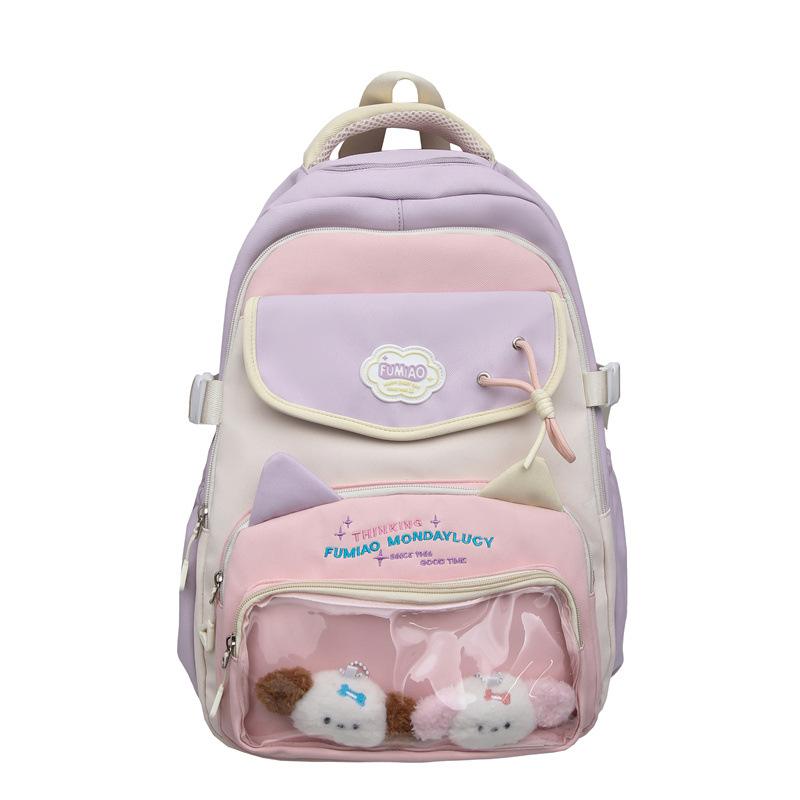 Schoolbagins cute backpack female small fresh middle and high school student schoolbag large capacity two-dimensional girl bar pain bag