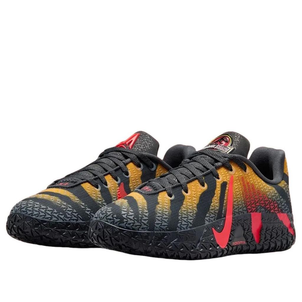 Jurassic Park x Nike Ja 3 Antracytowe Męskie Trampki Czarne Jasnoczerwono-Żółto-Ochrowe IU7240-001